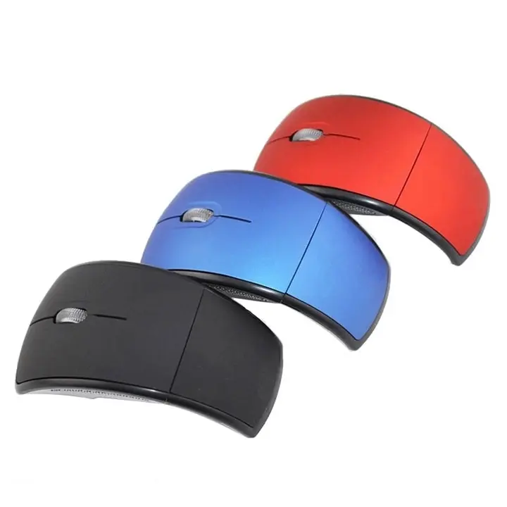 WM20 Dongle Foldable Wireless Mouse Support Customs OEM logo Colourful Optical 2.4G USB Mouse