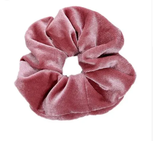 2019 hot selling factory supplier Custom Elastic Hair Bands Ponytail Holder velvet hair scrunchies