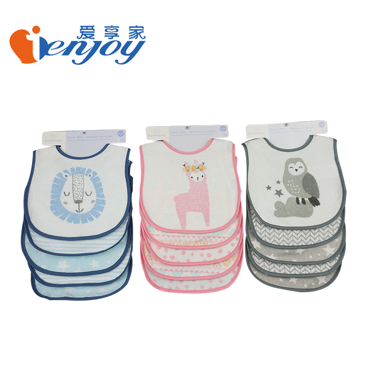 Ienjoy пользовательские детские нагрудник органический Ассорти Baby нагрудник водонепроницаемый хлопок