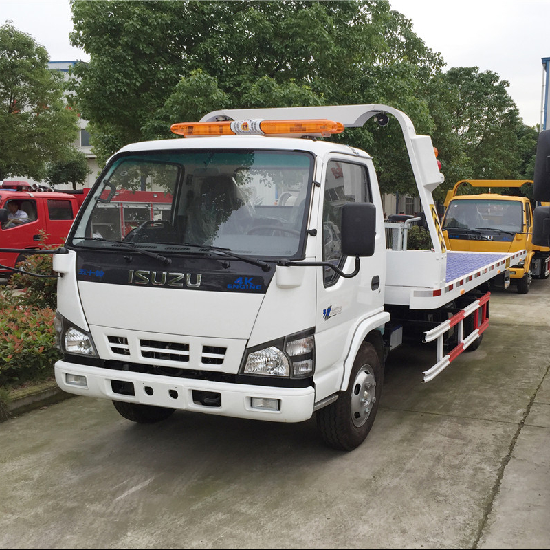 japan brand 5 tons flatbed road wrecker rescue vehicle for sale