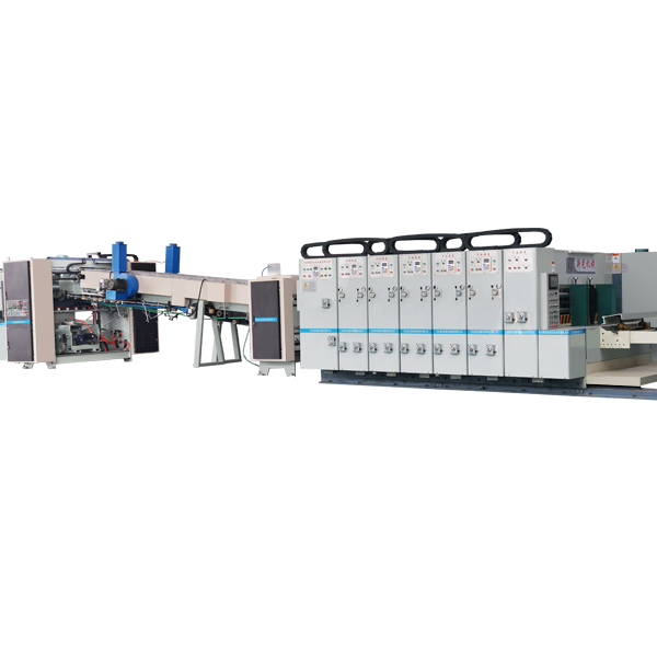 Высокоскоростная автоматическая flexo принтер slotter die-cutter Папка gluer обвязочная производственная линия