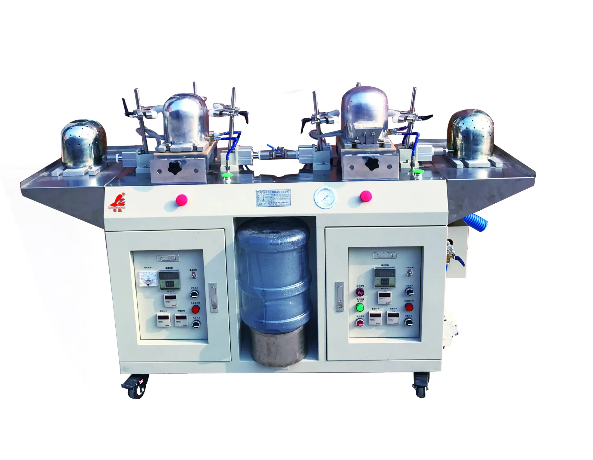 four-molds automatic baseball cap ironing machine with internally boiler and aircondition