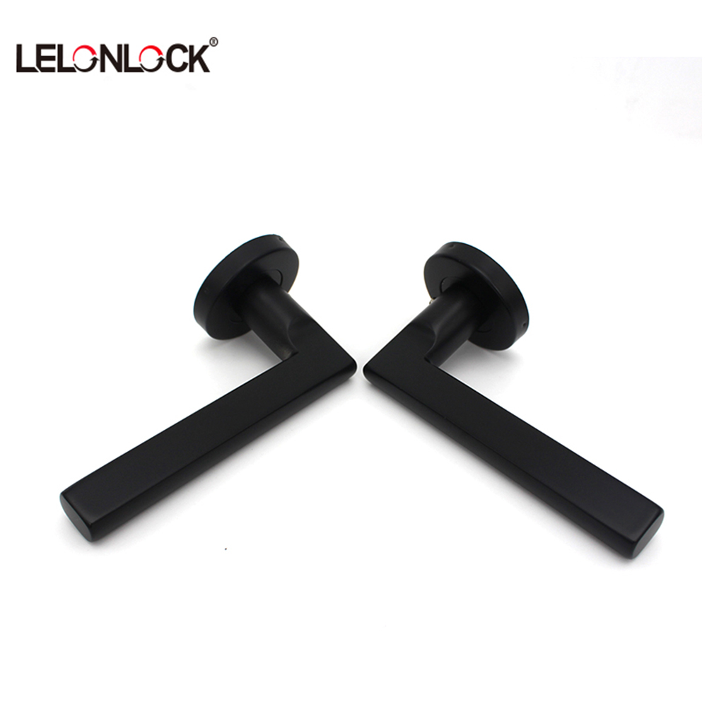 Fashionable house decoration Stainless Steel matt black door handle