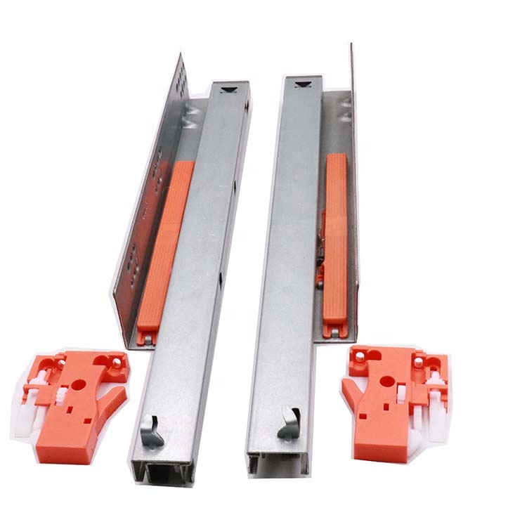 42Mm Push to Open Telescopic Rail 3 Folds Table Runner Concealed Cabinet Drawer Slide