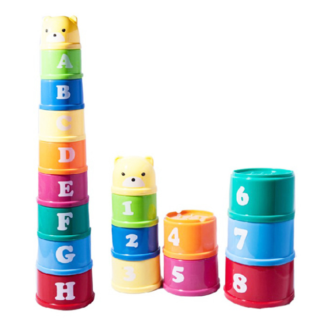 Kids Set Cup Puzzle Bear Digital Game Infant 2-3-4 years Old Early Educational Toys