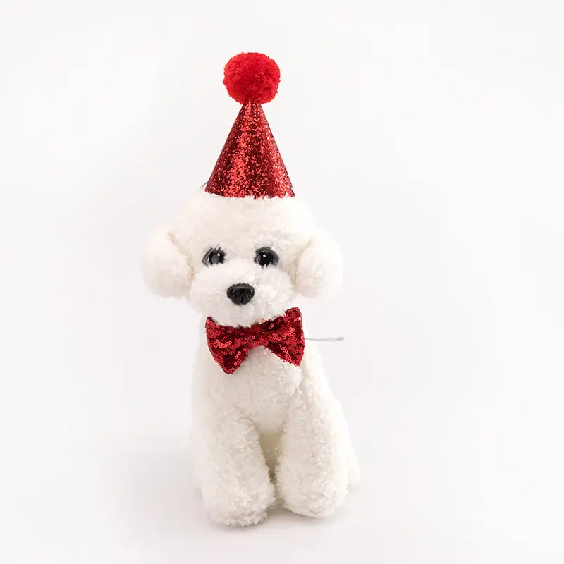 2 шт./компл. для домашних животных собак шапки с бантом, с рисунком кота, собаки, наряд на первый день рождения пайеткам повязка на голову с шапочкой и повязкой на рождественскую вечеринку
