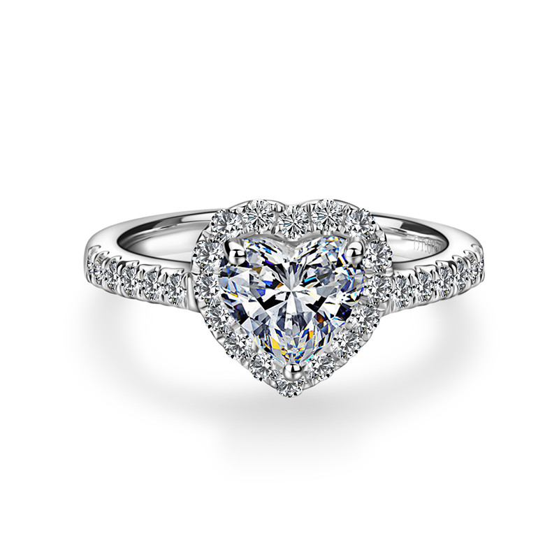 18 k белое золото покрытием кольцо белое золото moissanite кольцо золото обручальные кольца