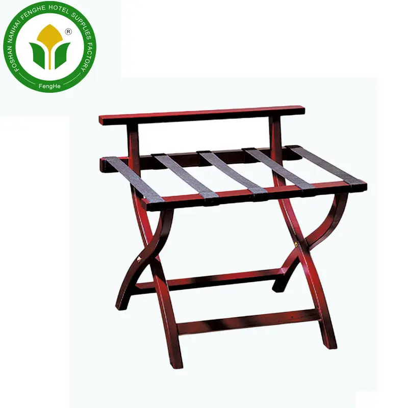Hotel solid wooden luggage rack for suitcases