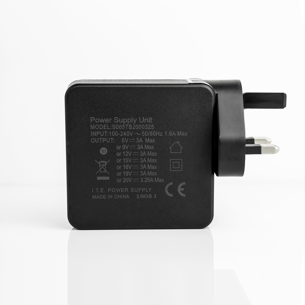 Pd 3,0 65W uk Разъем usb-c адаптер питания для телефона/ноутбука
