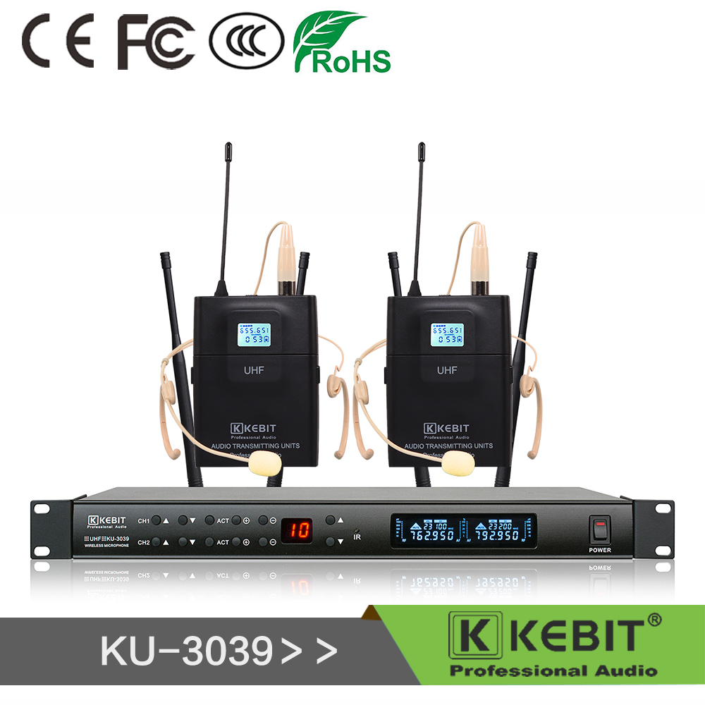 KU-3039 KEBIT, истинное разнообразие, беспроводной микрофон с большим радиусом действия, UHF, беспроводной микрофон
