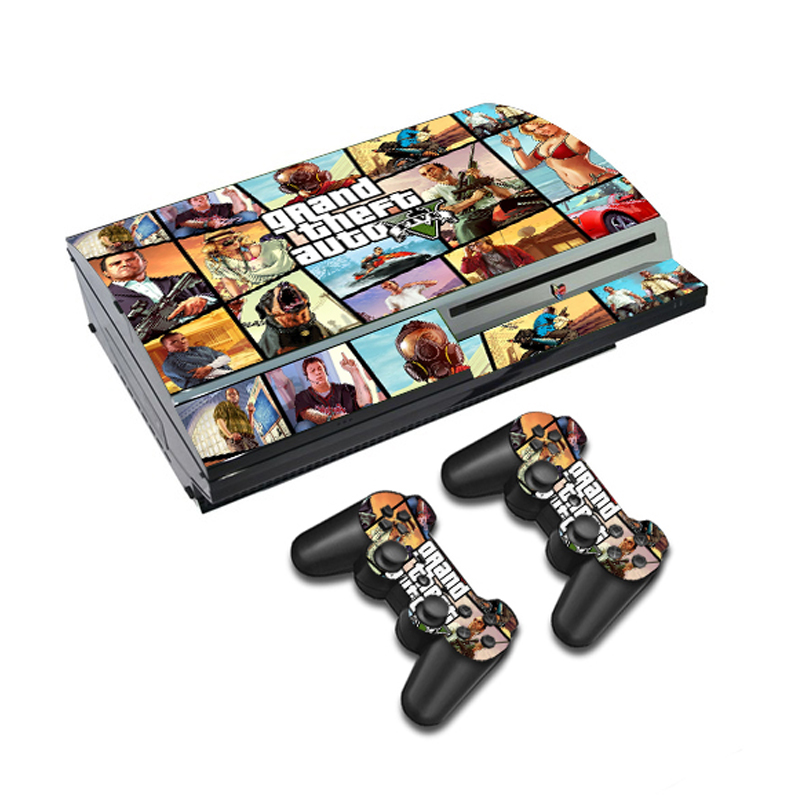 Виниловая наклейка TECTINTER GTA для PS3, наклейка для консоли PS3 и контроллера, виниловые наклейки из углеродного волокна