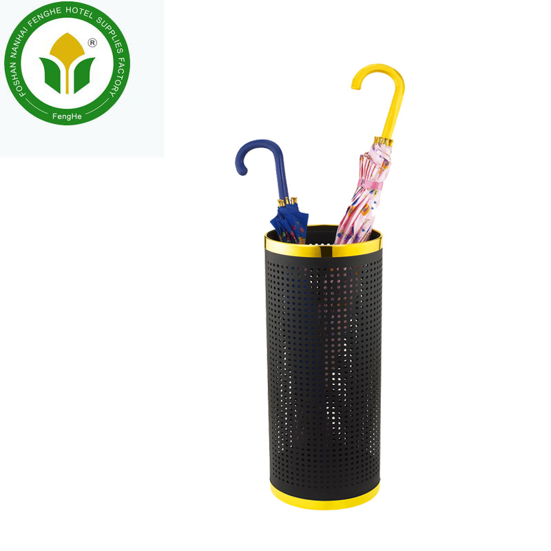 Hotel indoor waterproof metal umbrella barrel umbrella stand hanger umbrella display rack