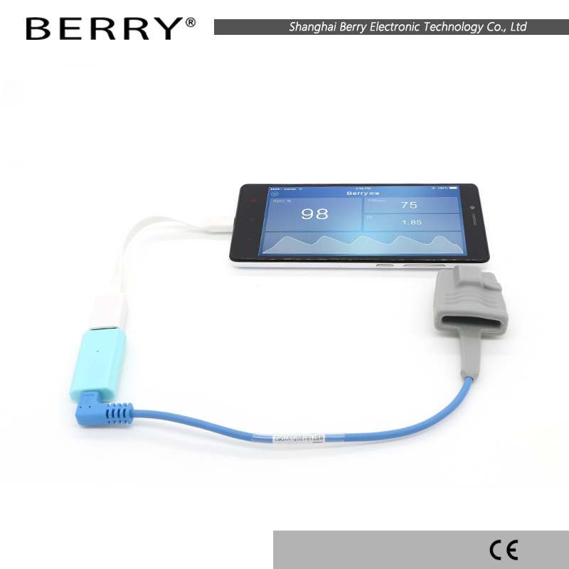 Usb пульса и уровня кислорода в крови с bluetooth Berry приложение