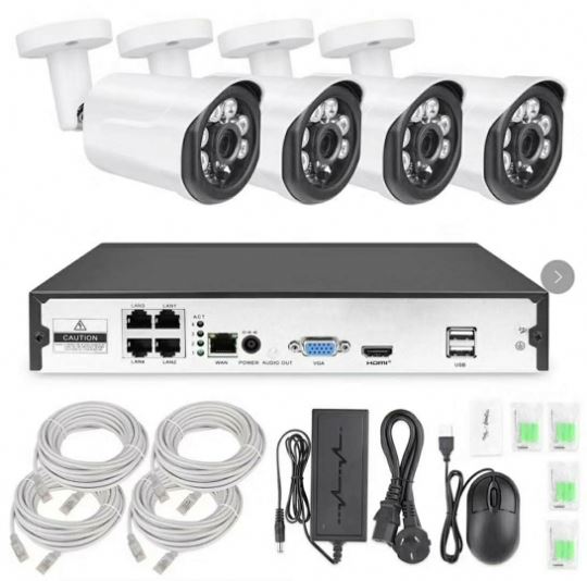 H.265 4CH CCTV NVR Kit 1080P P2P POE IP-камера наружная система безопасности от производителя