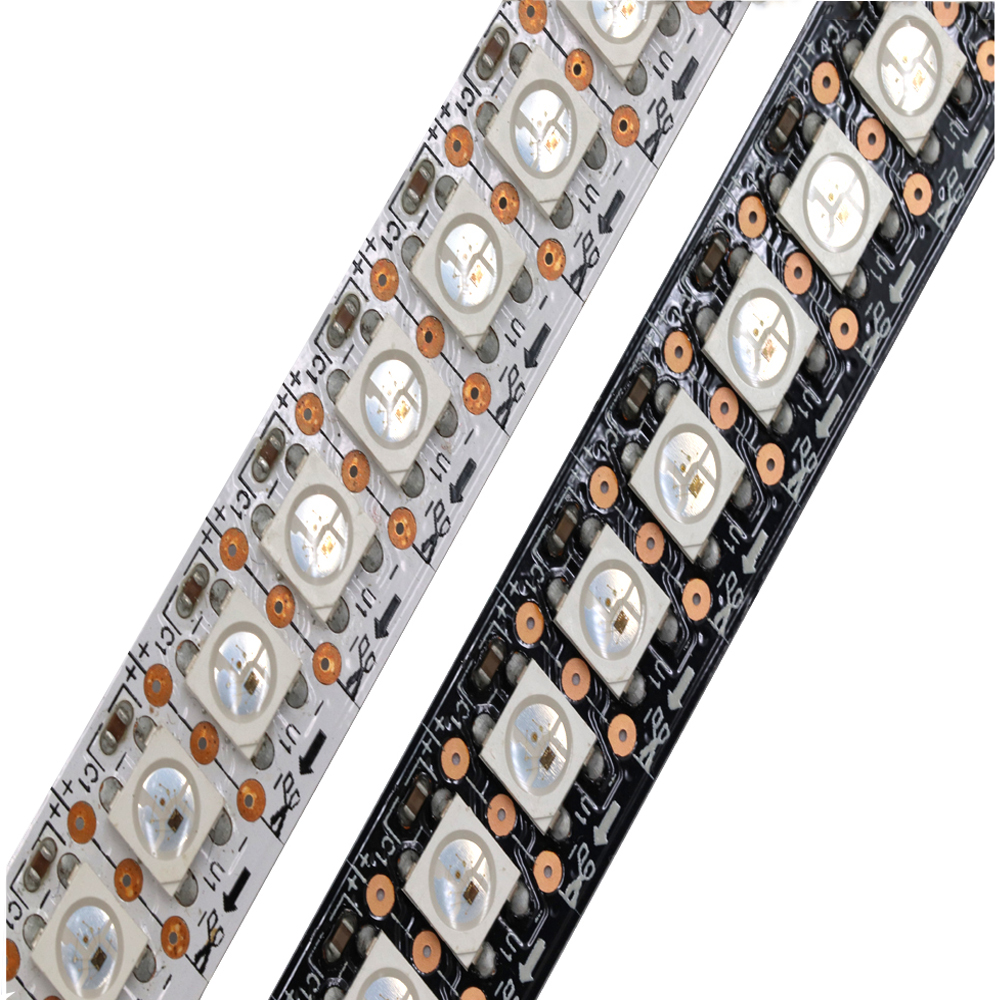 Гибкая 5 V SMD5050 адресуемых ws2812b 144 линейные светодиодные ленты arduino