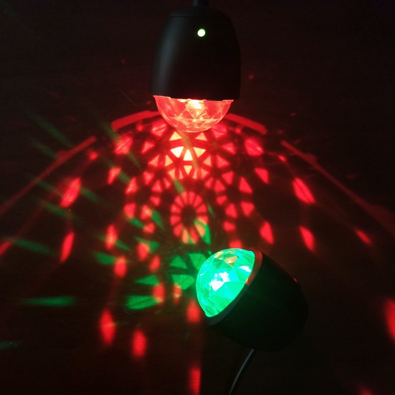 3W 3 LEDs Mini RGB Magic Ball Sound Control Stage Effect USB Music DJ Lampe Disco