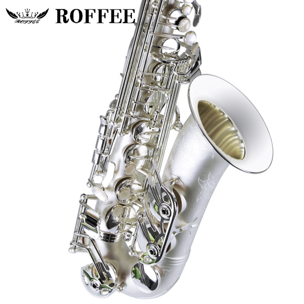 ROFFEE M911 Original Import Professional Performance Level Alto Brass Grind Arenaceous Silver Eb Tone Saxophone