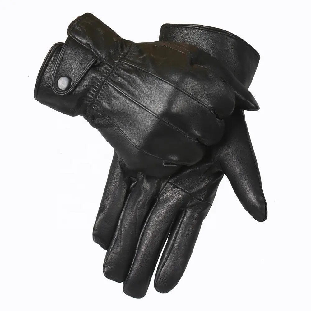 Genuine Leather Gloves Men Winter Glove High Quality Real Sheep Leather Mittens Men Genuine Sheepskin Gloves Winter
