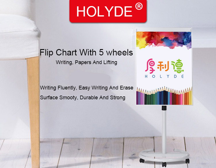 Movable easel mobile Flip Chart stand With Wheels