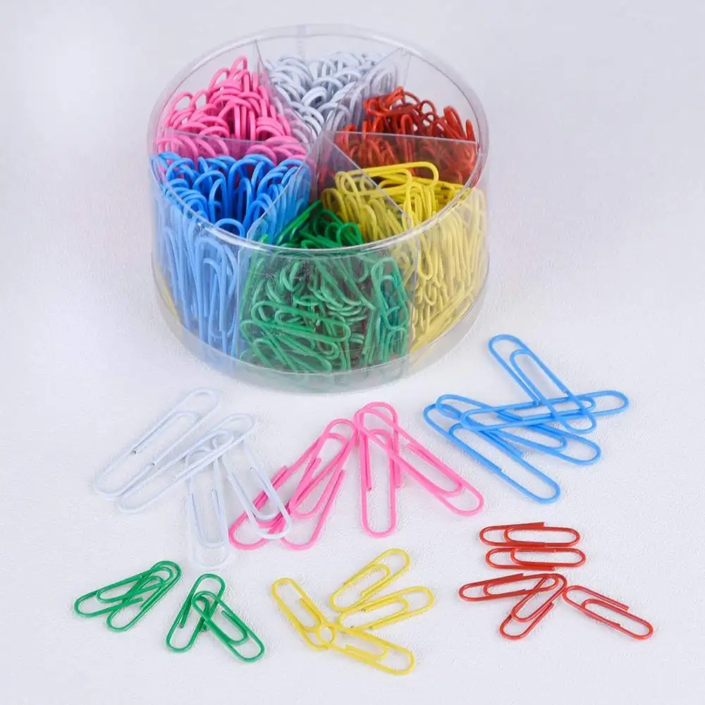 Jumbo Paper Clip  Vinyl Coated Smooth Large Paper Clip Set "500 Pieces"  Assorted Brights 