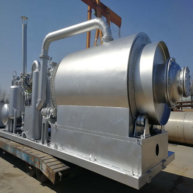 8Tons 2600*6600 reactor tyre to oil pyrolysis plant in Semi-continuous running