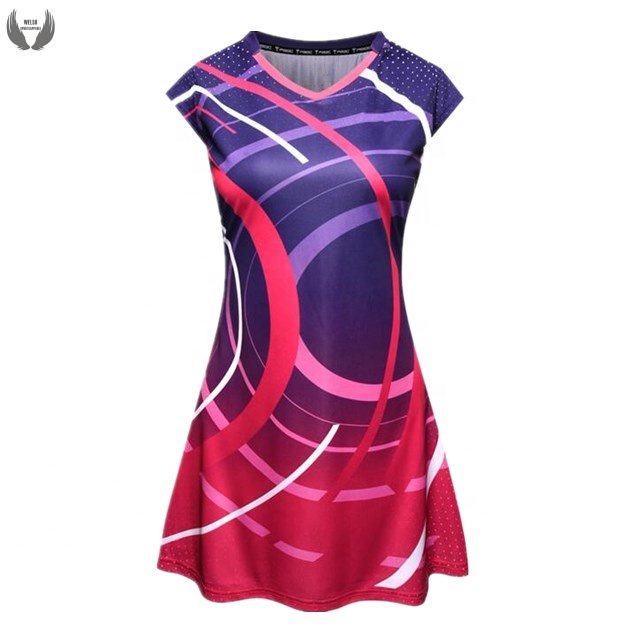 Пользовательский дизайн, оптовая продажа, облегающие платья netball для девочек