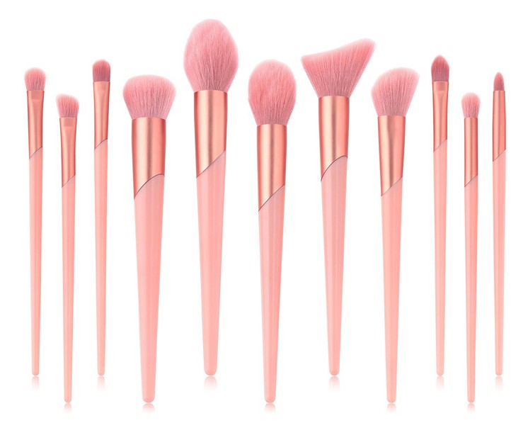 Частные этикетки розовые 11 шт. инструменты для макияжа кисть 11PCS набор кистей для макияжа
