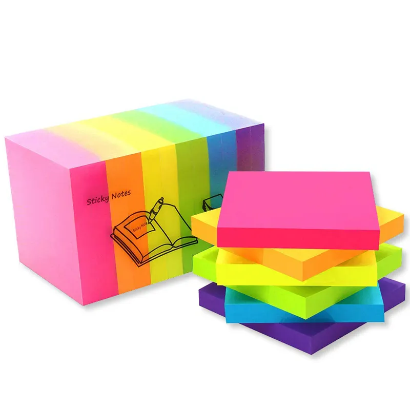 Fluorescent index plastic sticky note colorful PET page marker adhesive sticky note Memo Pads