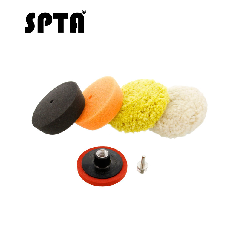 SPTA 3 "мини полировки и полировки Pad комплект с 4 колодки, опорной пластины и 1/4" Дрель адаптер
