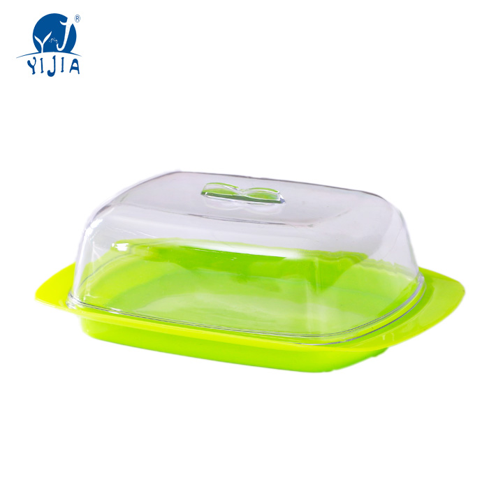 Cheap plastic material round cake container cake box