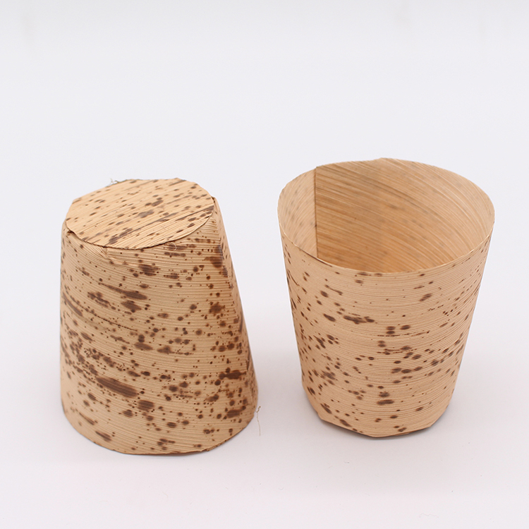 Disposable sushi tasty deseert ice cream bamboo leaf cup