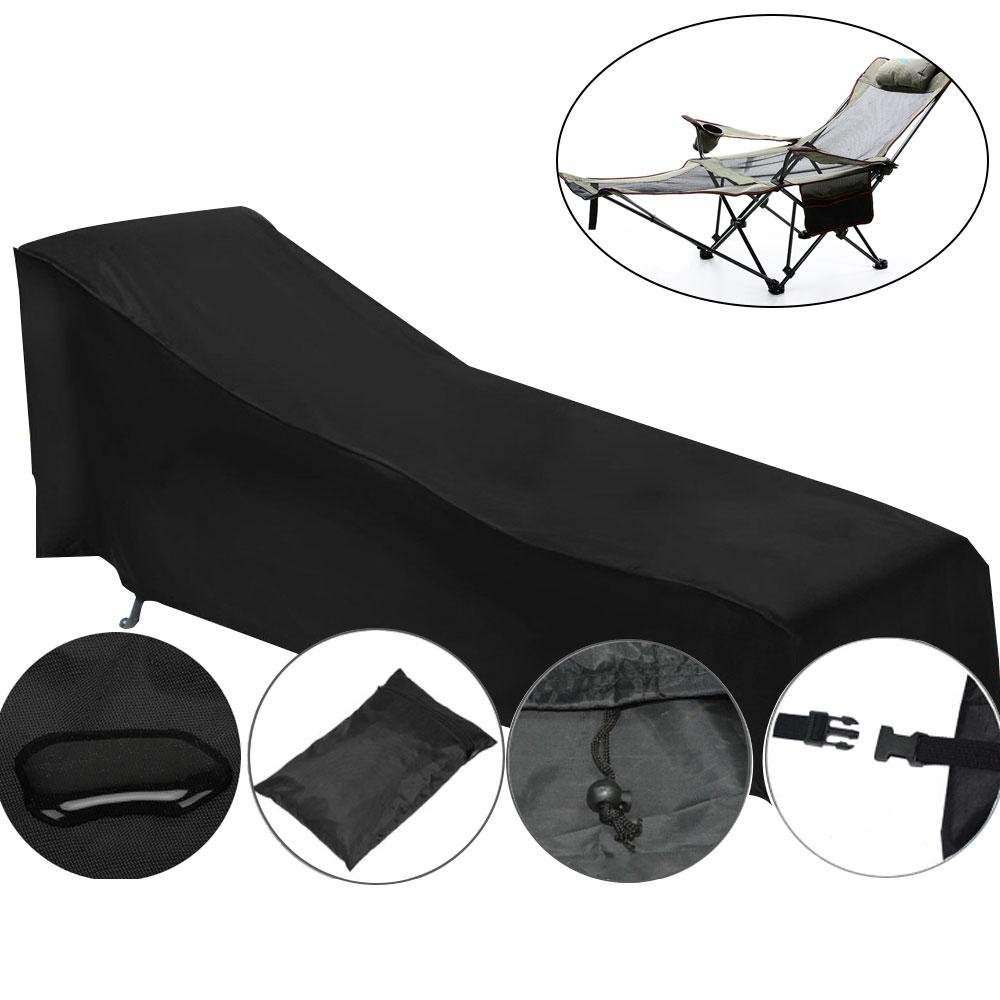Chaise Lounge Cover Patio Sun Lounger Cover Waterproof- Folding Lounge Chair Cover - Durable Outdoor Pool Chaise Lounge