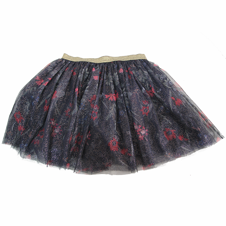High quality shiny princess tulle skirt girl party black tutu skirt