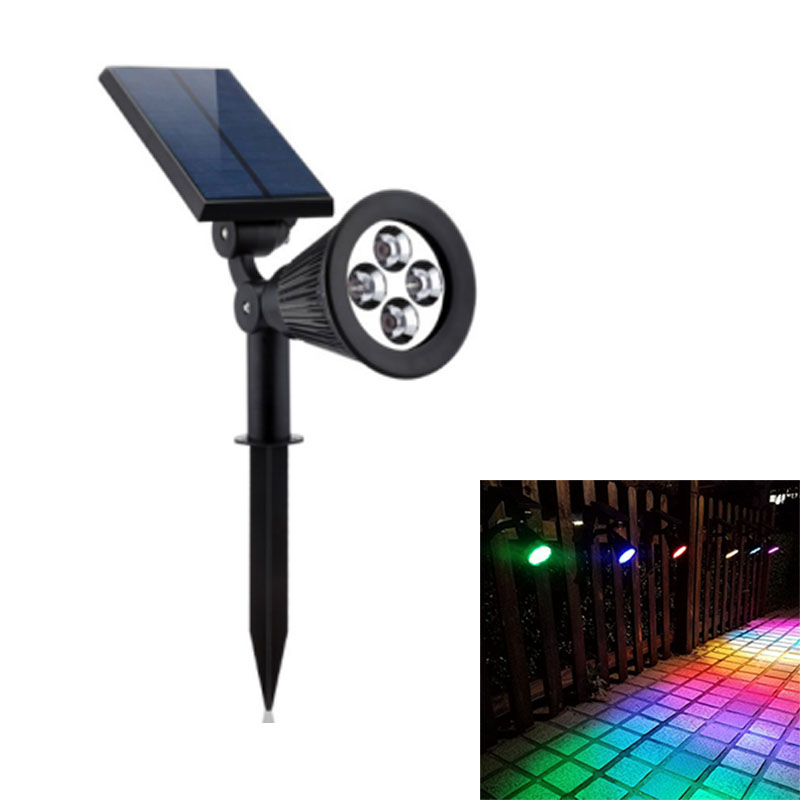 Датчик света на солнечных батареях 7 цветов газон солнечного света RGB LED свет сада