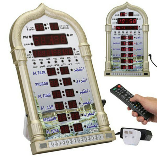 Молитвенные часы Azan, мусульманские часы, лучшие подарки Рамадан 4008