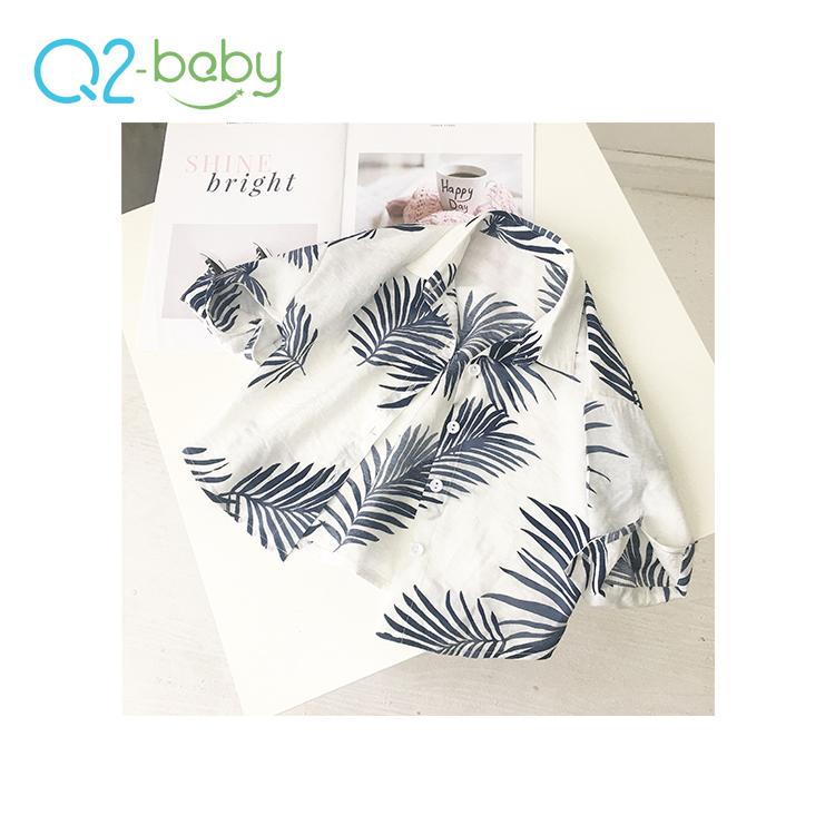 Q2-baby модная летняя одежда для малышей рубашка с коротким рукавом для малышей