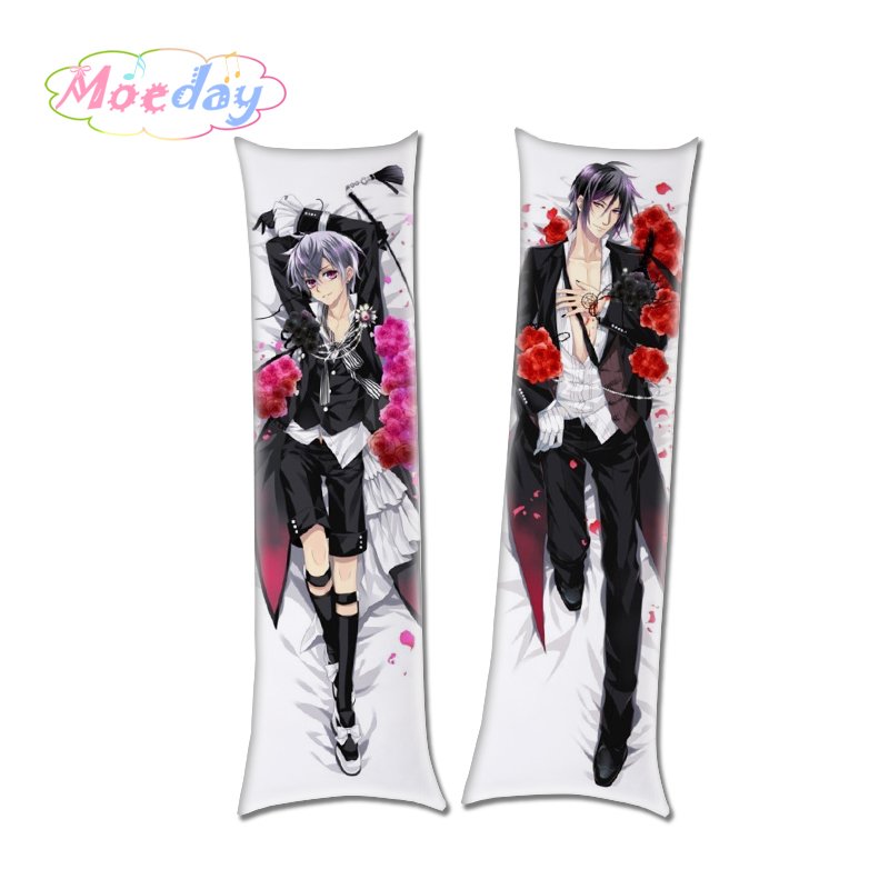 Black Butler Japanese Anime Sebastian Ciel Phantomhive Print Dakimakura Hugging Pillow