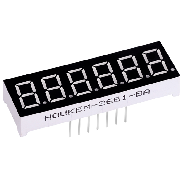 0,36 дюймов белый 6-значный led 7 в корпусе с двурядным расположением выходов и шесть цифровые весы Дисплей