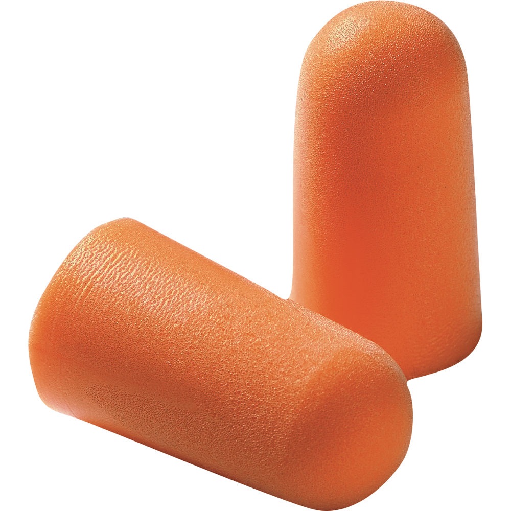 3M 1100 Foam Earplugs, Ear Plugs, providing a comfortable noise-reducing seal in the earcanal