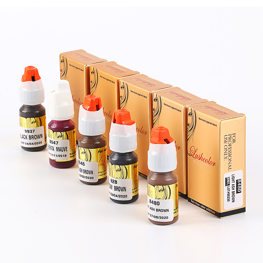 Краска для перманентного макияжа Lushcolor, пигмент для татуировок для косметики