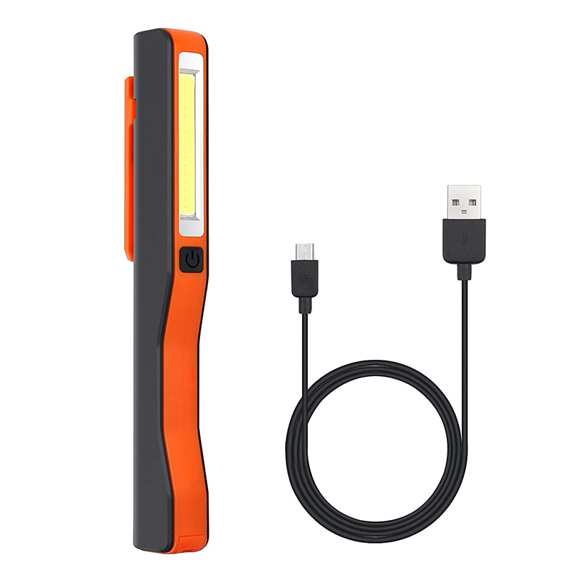 Рабочее освещение, перезаряжаемое по USB, COB, светодиодная лампа для осмотра, карманный рабочий светильник с магнитным зажимом