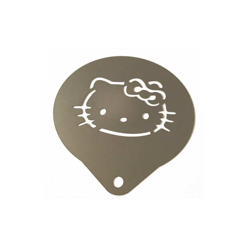Сделанный на заказ трафарет для кофе из нержавеющей стали с рисунком Hello Kitty