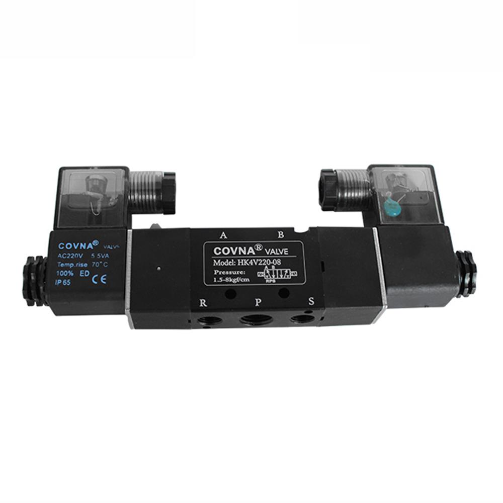 COVNA 4V220 Double Head 12v 24v 220v Air Solenoid Pneumatic Valve
