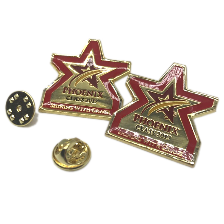 Cheap Custom Name Logo Metal Material Badge Enamel Lapel Pin for Uniform Suit Clothing