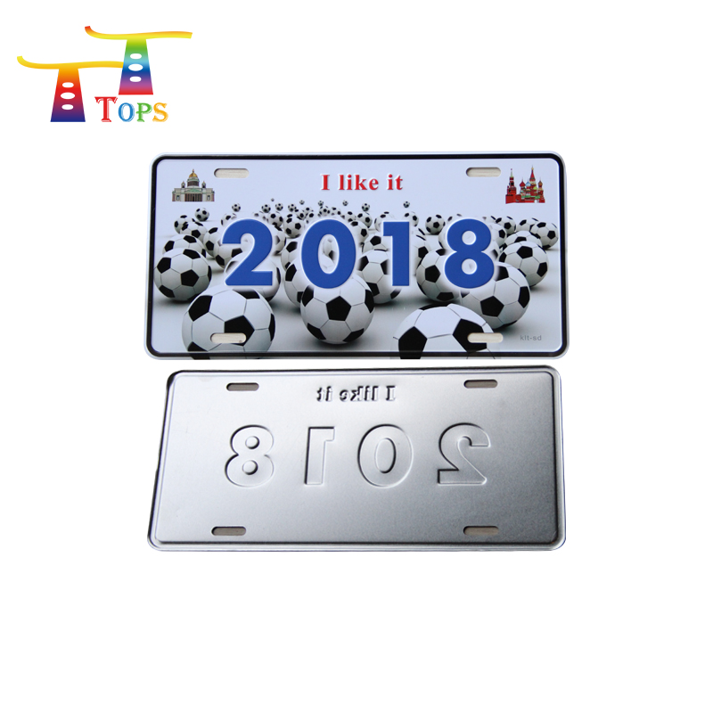 2022 Customized Sublimation European New Product Custom Embossing Blank Reflective Car For Wholesale Street Plates Promotional License Plate