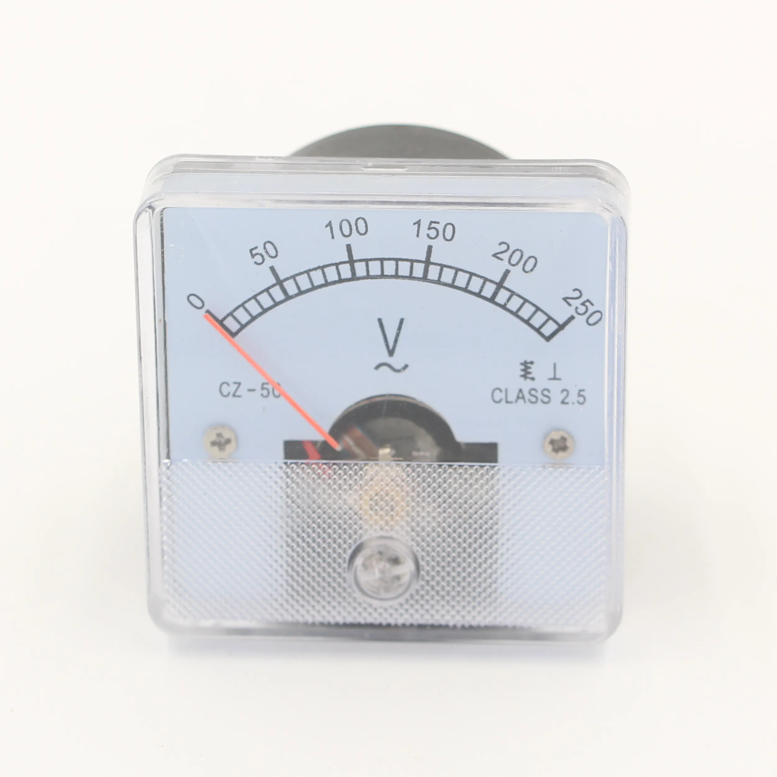 50*50mm analog voltage meter ac voltage display meter with measuring 0-250v analog ac voltmeter