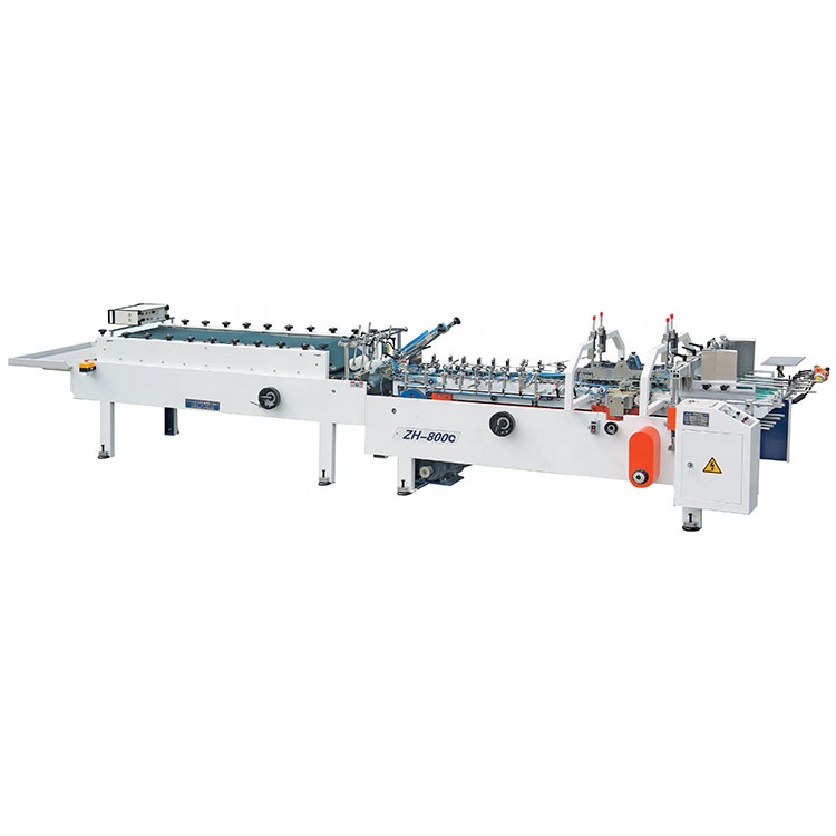 Zhantian Zh-800C автоматический должна быть прямая линия Папка gluer маленькие коробки горячего расплава клея машина автомат