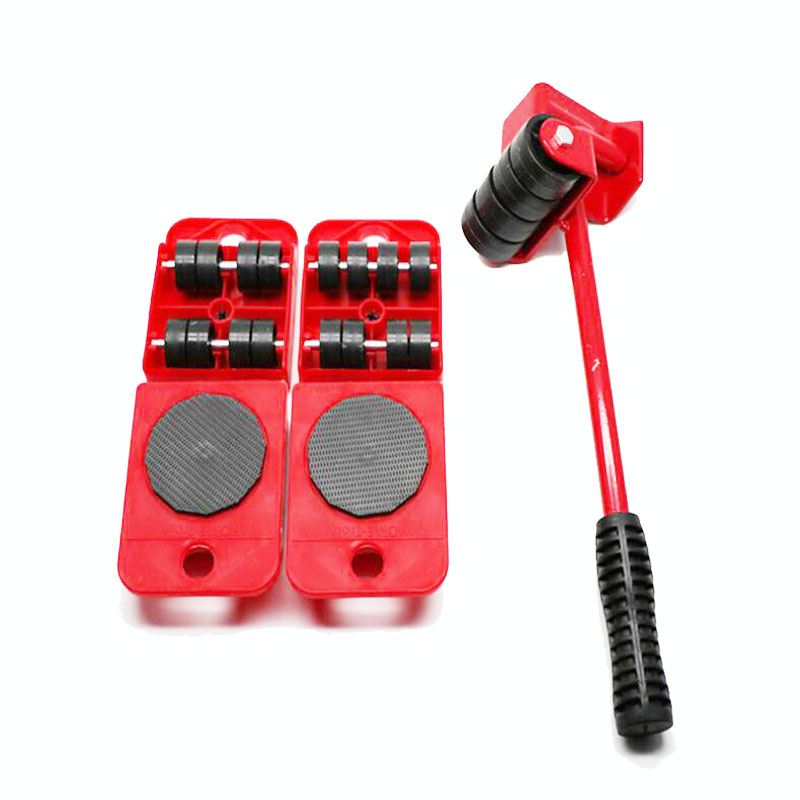 5 Pcs Funiture Mover Set Heavy Duty Steel Moving Tool GoodsTransport Lifter Tools