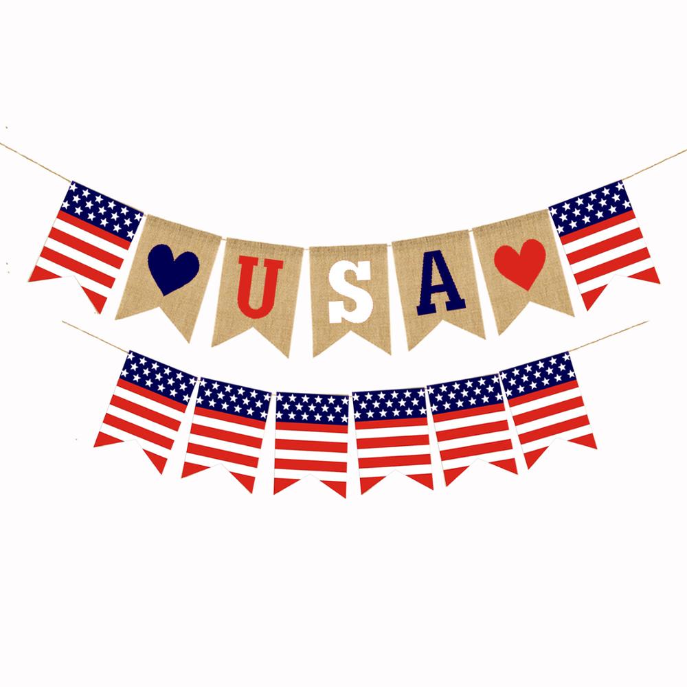 Новинка, флаги-ленты США, флажки США, флаги США для парадов, украшение на День Независимости