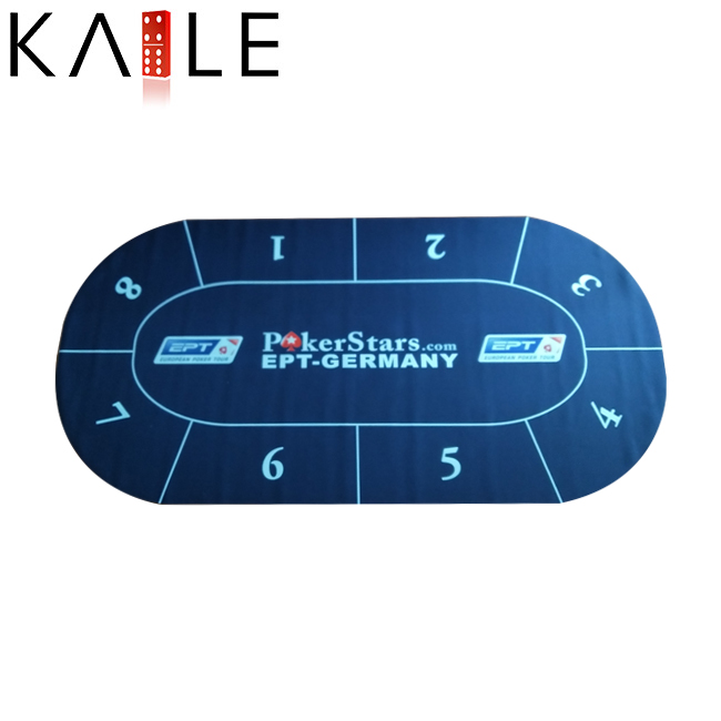 Casino rubber poker table mat oval table cloth